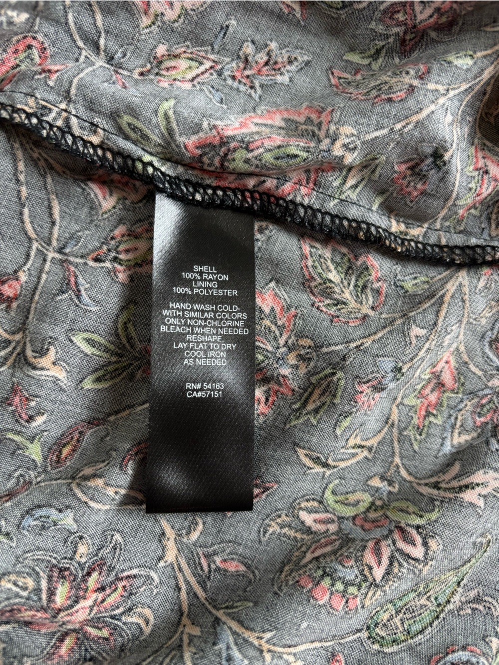 Jessica Howard Paisley Tiered Floral Maxi Dress Long Sleeve Black Boho Size 12/L - Picture 9 of 13